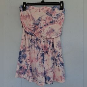 Cute Tie-Dye Strapless Romper